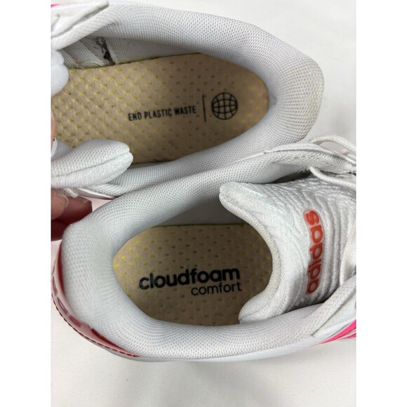 Adidas Grand Court 2.0 Sneakers White Lucid Pink Bright Red Size 8 Low Top - Picture 7 of 14